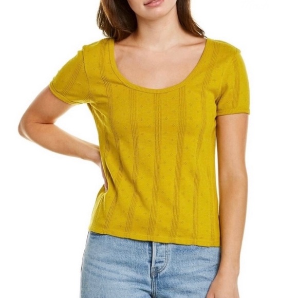 NEW MADEWELL POINTELLE KNIT TOP - Picture 1 of 7